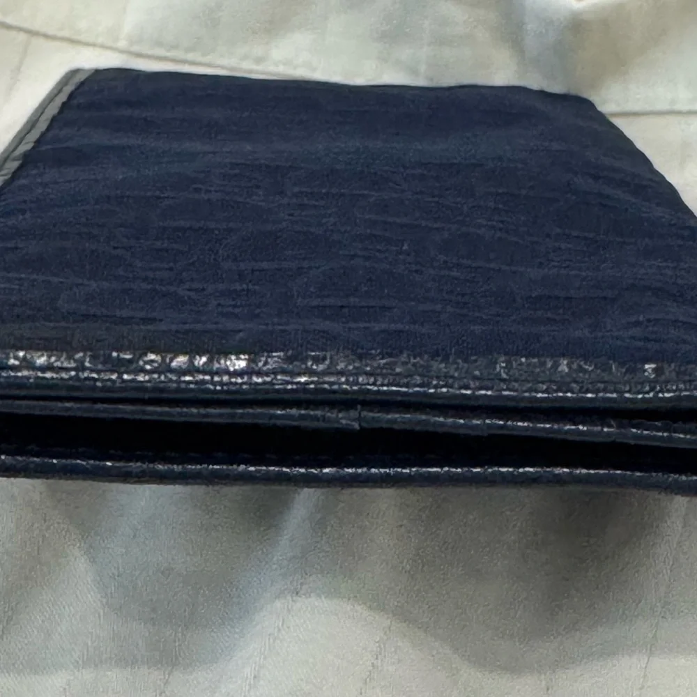 Blue Dior Monogram Canvas wallet